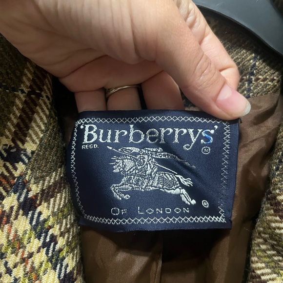 Burberry Brown Tan Blazer Classic Tailored Design - Picture 4 of 6